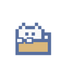 動くドットねこ！！4 白猫（個別スタンプ：24）