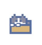 動くドットねこ！！4 ハチワレ（個別スタンプ：24）
