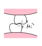 ゆるい歯たちの日常。② （英語）（個別スタンプ：1）