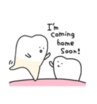 ゆるい歯たちの日常。② （英語）（個別スタンプ：14）