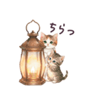 秋に毎日使える 水彩ねこ 日常（個別スタンプ：38）