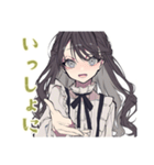 ボクっ娘リボン女子のガチ恋距離♡（個別スタンプ：21）