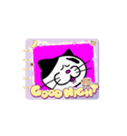 黒たびにゃんこの動くスタンプ★冬の挨拶（個別スタンプ：5）