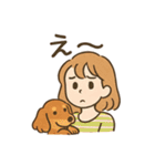 ミニチュアダックスフンドとの日常スタンプ（個別スタンプ：2）