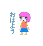 可愛いおんなの子のLINEスタンプ（個別スタンプ：4）