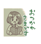 秋スタンプ -タヌキと女の子とその他（個別スタンプ：2）