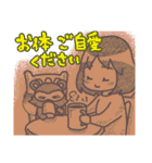 秋スタンプ -タヌキと女の子とその他（個別スタンプ：30）