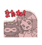 秋スタンプ -タヌキと女の子とその他（個別スタンプ：32）