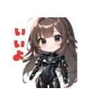 アンドロイド彼女❤（個別スタンプ：3）