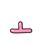 アレンジできる★ハングル PINK（個別スタンプ：24）