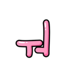 アレンジできる★ハングル PINK（個別スタンプ：34）
