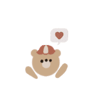 手がき しんぷる くま（個別スタンプ：1）