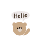 手がき しんぷる くま（個別スタンプ：3）