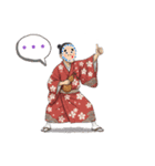 福男、福女、狐男のスタンプ（個別スタンプ：31）