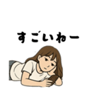 シンプル大人引きこもりママですが何か（個別スタンプ：6）