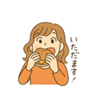 食べるの大好き女子の日常会話スタンプ（個別スタンプ：7）
