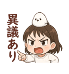 女の子と小鳥 可愛らしく喜怒哀楽（個別スタンプ：6）