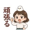 女の子と小鳥 可愛らしく喜怒哀楽（個別スタンプ：7）