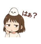女の子と小鳥 可愛らしく喜怒哀楽（個別スタンプ：12）