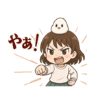 女の子と小鳥 可愛らしく喜怒哀楽（個別スタンプ：16）