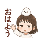 女の子と小鳥 可愛らしく喜怒哀楽（個別スタンプ：19）