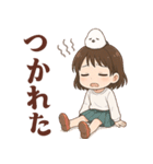 女の子と小鳥 可愛らしく喜怒哀楽（個別スタンプ：25）