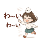女の子と小鳥 可愛らしく喜怒哀楽（個別スタンプ：31）