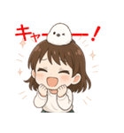 女の子と小鳥 可愛らしく喜怒哀楽（個別スタンプ：32）