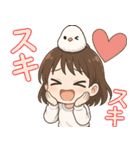 女の子と小鳥 可愛らしく喜怒哀楽（個別スタンプ：33）