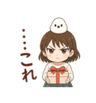 女の子と小鳥 可愛らしく喜怒哀楽（個別スタンプ：34）
