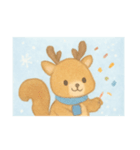 [アレンジ用]冬風景の動物達（個別スタンプ：2）