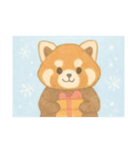 [アレンジ用]冬風景の動物達（個別スタンプ：6）