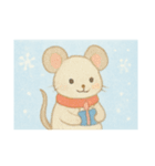 [アレンジ用]冬風景の動物達（個別スタンプ：9）