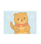 [アレンジ用]冬風景の動物達（個別スタンプ：10）