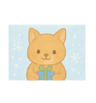 [アレンジ用]冬風景の動物達（個別スタンプ：11）