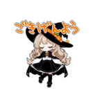 ハロウィン 魔女っこちゃん（個別スタンプ：3）