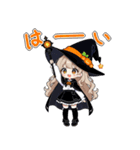 ハロウィン 魔女っこちゃん（個別スタンプ：6）