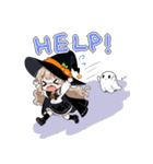 ハロウィン 魔女っこちゃん（個別スタンプ：11）