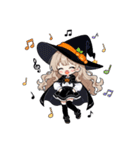 ハロウィン 魔女っこちゃん（個別スタンプ：15）