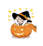 ハロウィン 魔女っこちゃん（個別スタンプ：17）