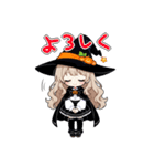 ハロウィン 魔女っこちゃん（個別スタンプ：25）
