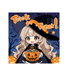 ハロウィン 魔女っこちゃん（個別スタンプ：27）