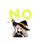 ハロウィン 魔女っこちゃん（個別スタンプ：34）
