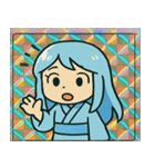 キラ雪女のひんやり微笑み@SFW（個別スタンプ：3）