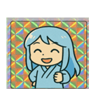 キラ雪女のひんやり微笑み@SFW（個別スタンプ：9）