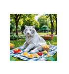 ホワイトタイガーの新日常11（個別スタンプ：11）