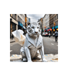 ホワイトタイガーの新日常11（個別スタンプ：18）