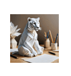 ホワイトタイガーの新日常11（個別スタンプ：24）