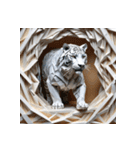 ホワイトタイガーの新日常11（個別スタンプ：35）