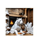 ホワイトタイガーの新日常11（個別スタンプ：36）